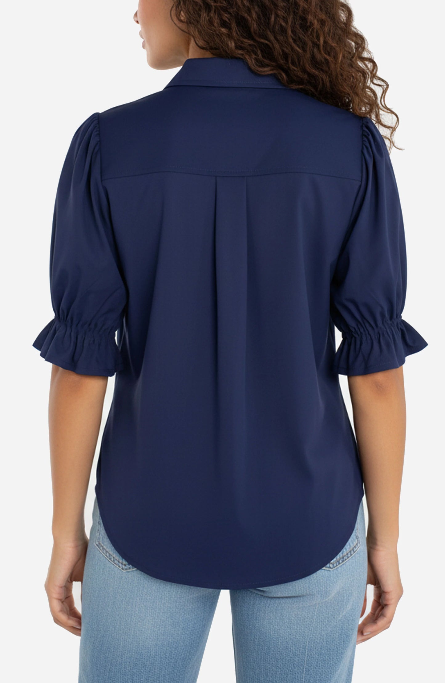 Snap Front Knit Shirt Navy Ink