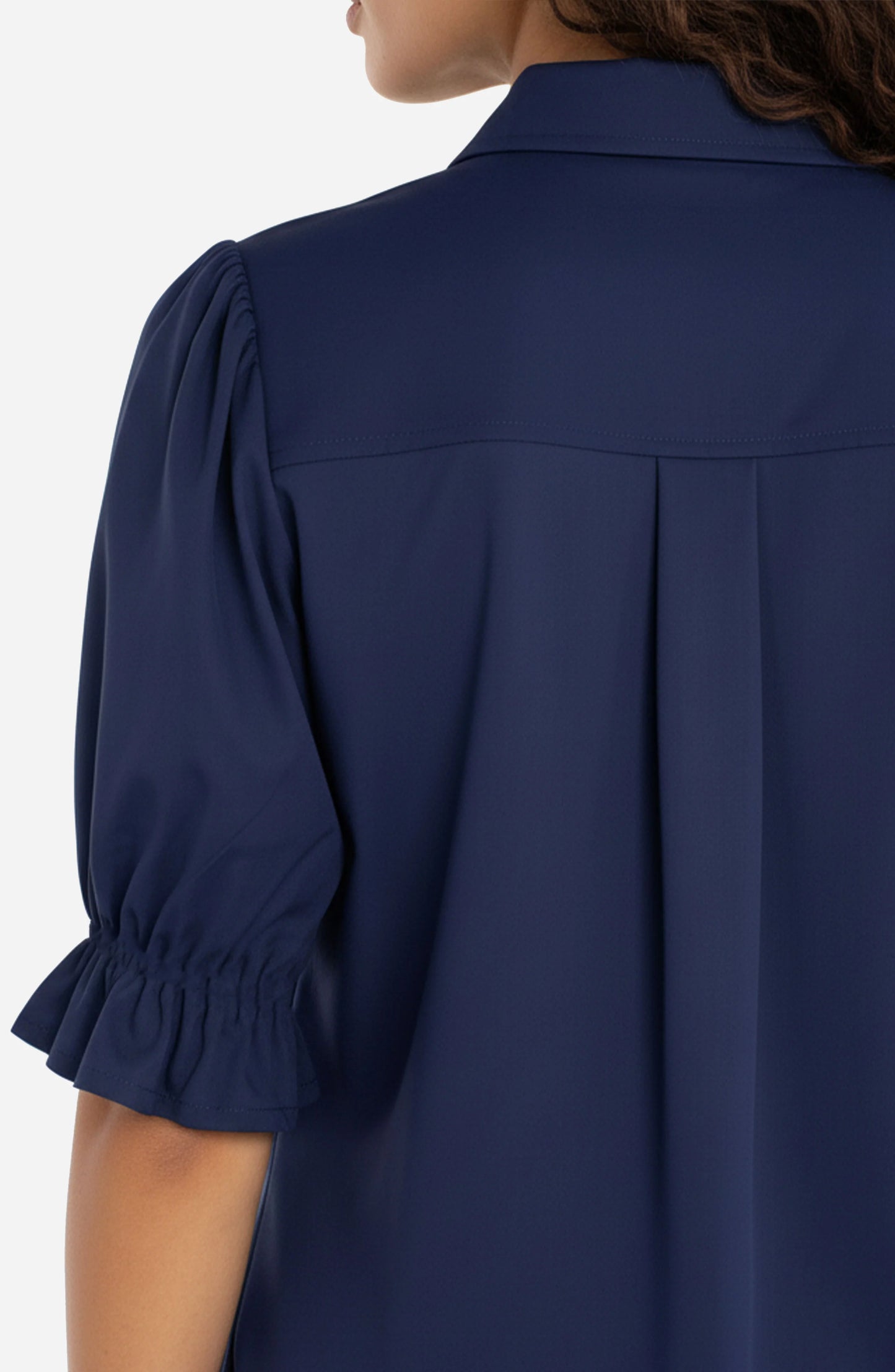Snap Front Knit Shirt Navy Ink