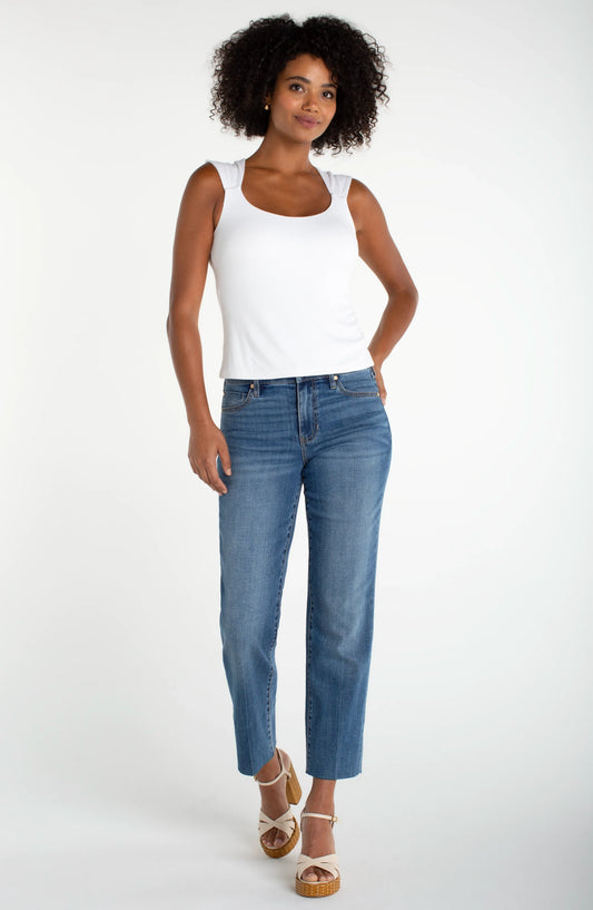 Sleeveless Built-in Bra Knit Top- Cream