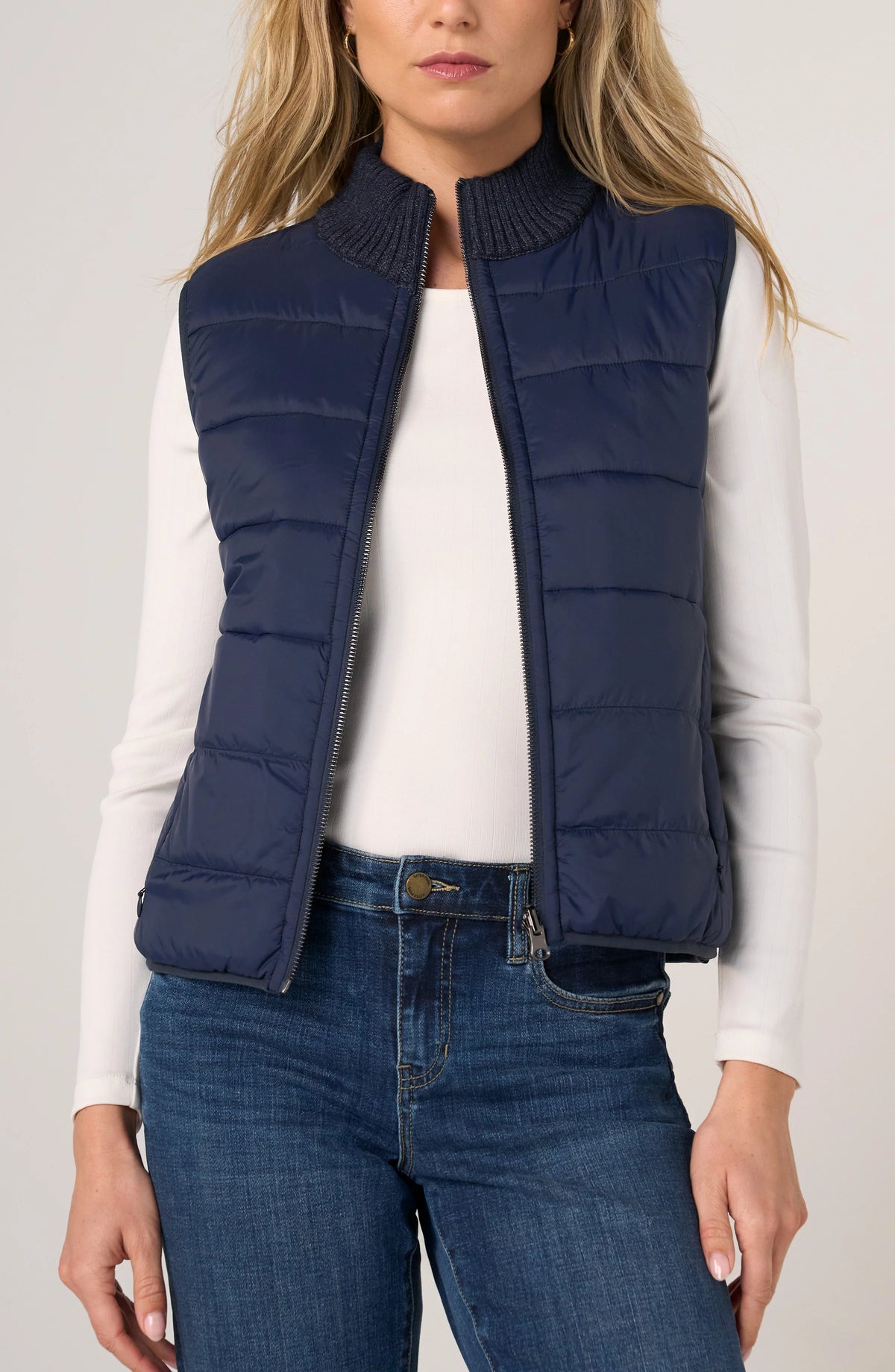 Sleeveless Reversible Quilted Sweater Vest