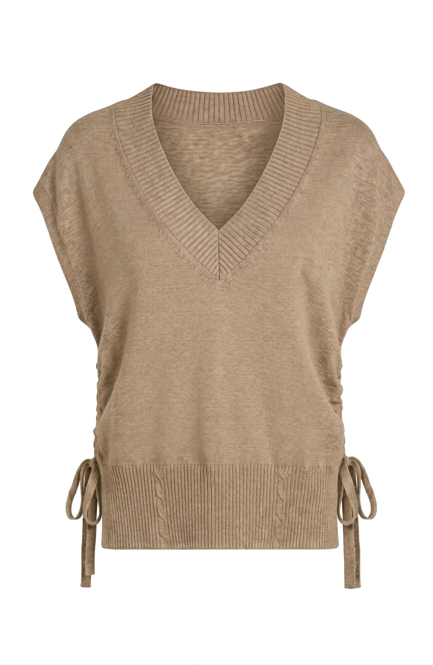 V-neck Dolman Sweater W/ Ties