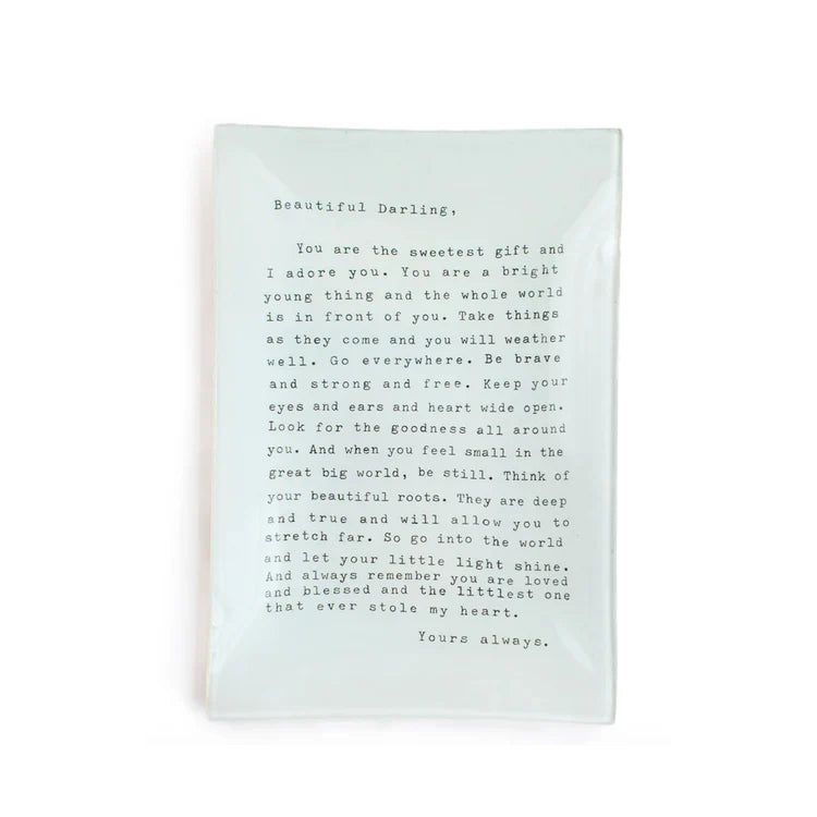 Letter For Sophie (Beautiful Darling) Large Rectangle Decoupage Plate