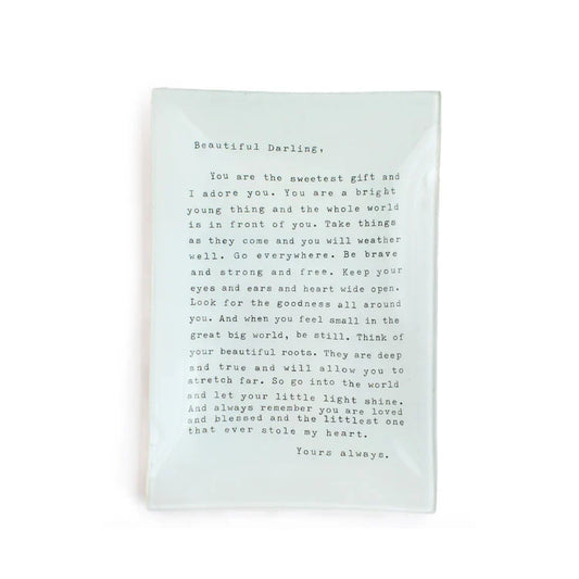 Letter For Sophie (Beautiful Darling) Large Rectangle Decoupage Plate