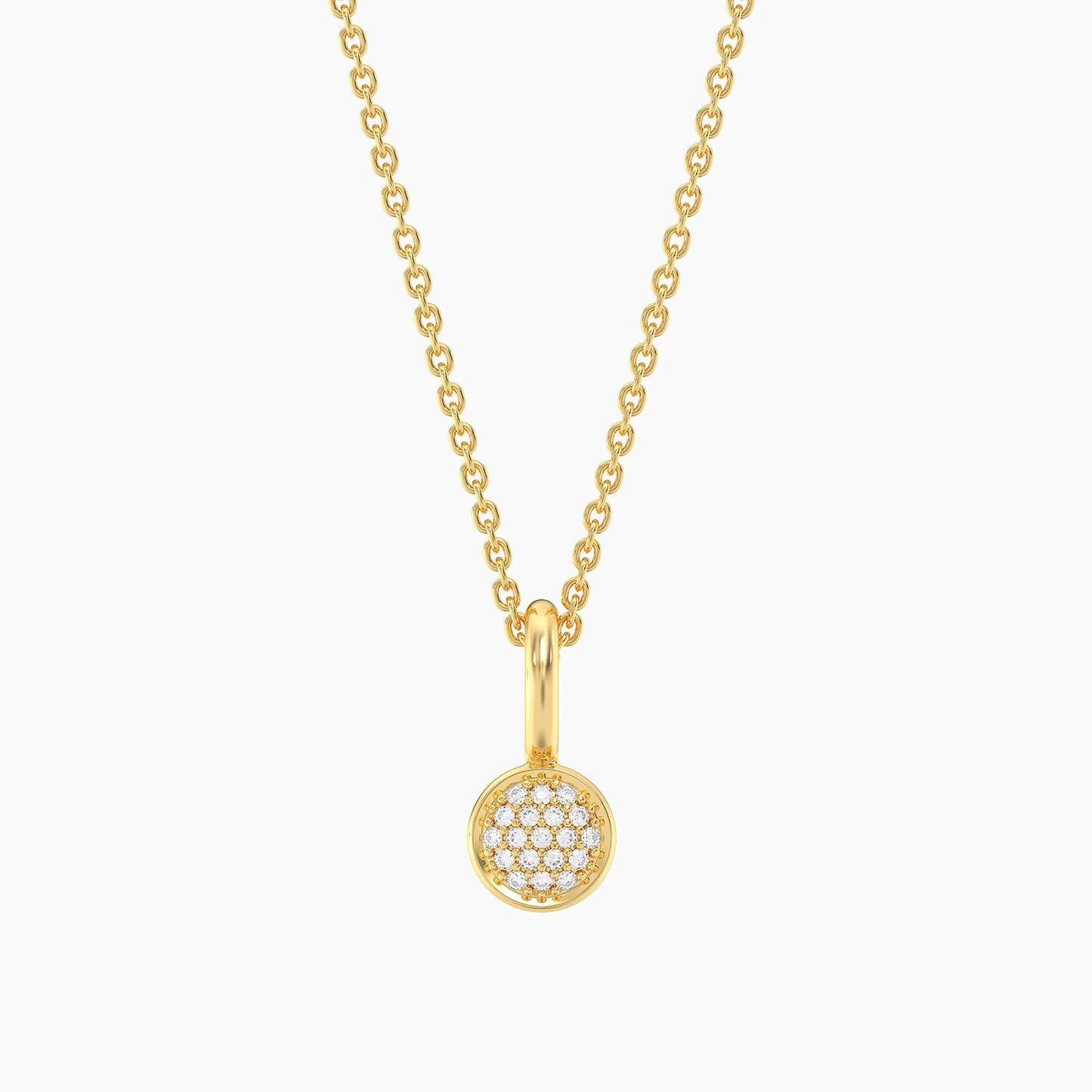 Waterproof Small Circle Pendant Necklace