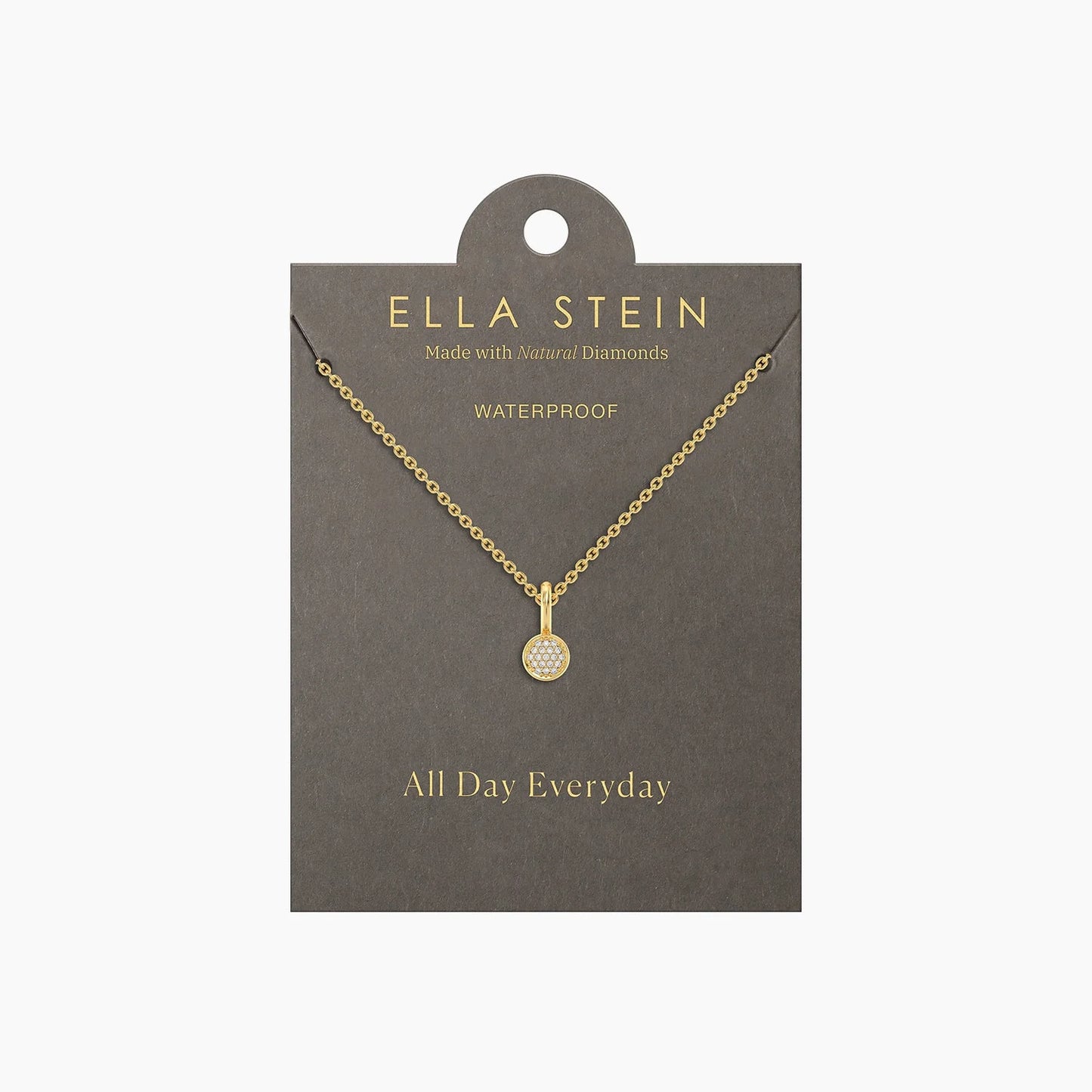 Waterproof Small Circle Pendant Necklace