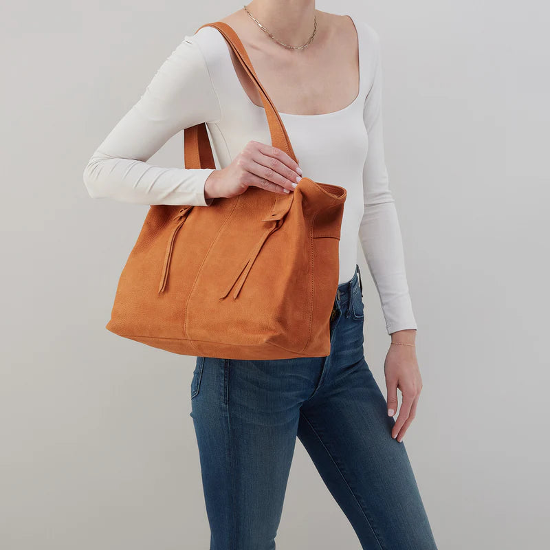 Bonita Tote In Nubuck-Marmalade