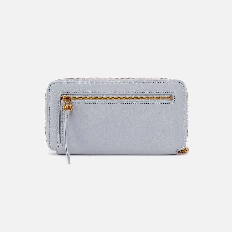 Hart Large Wallet Pebbled Leather | Blue Pearl