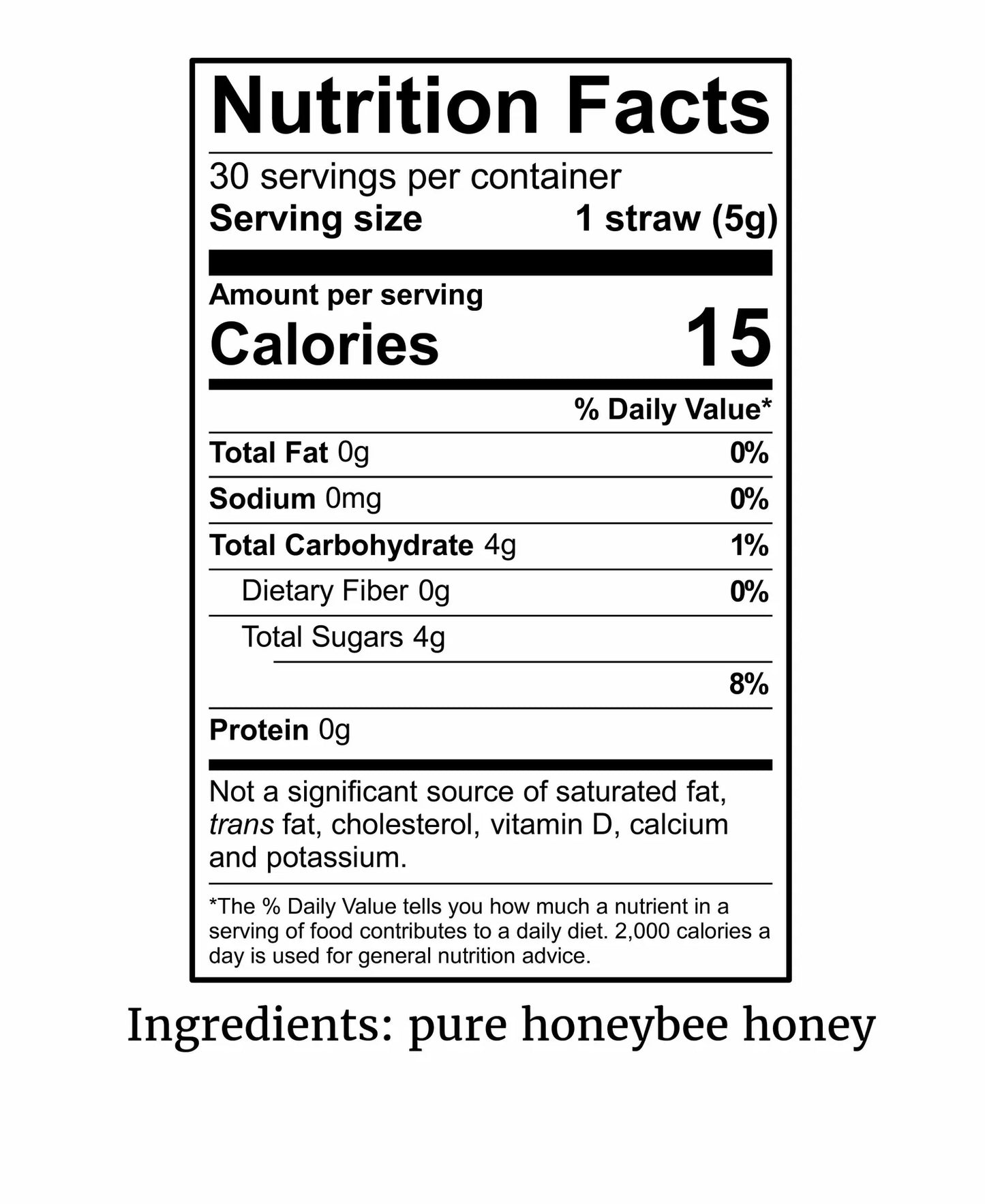Honey Straws 12 pack