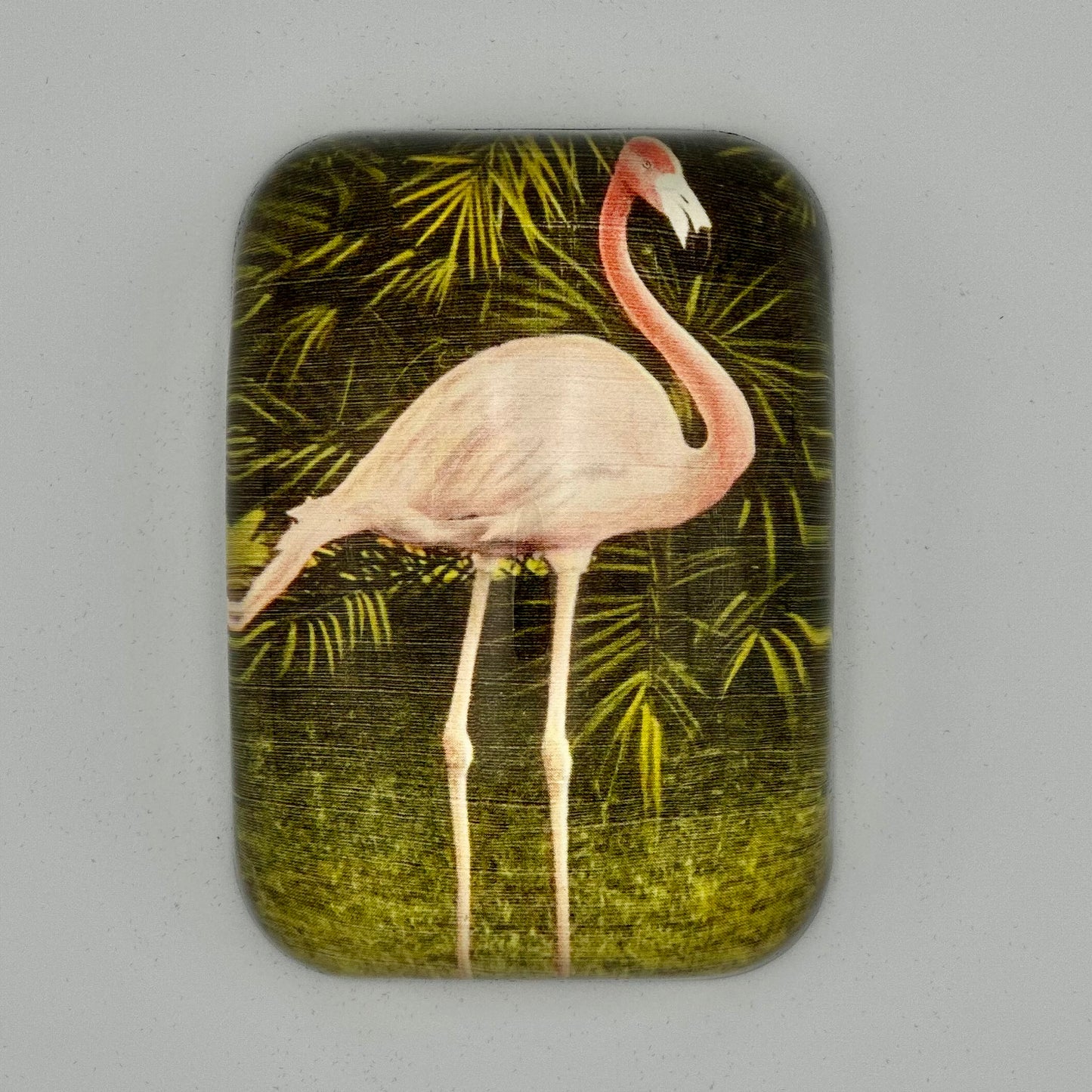Pink Flamingo Square Paperweight