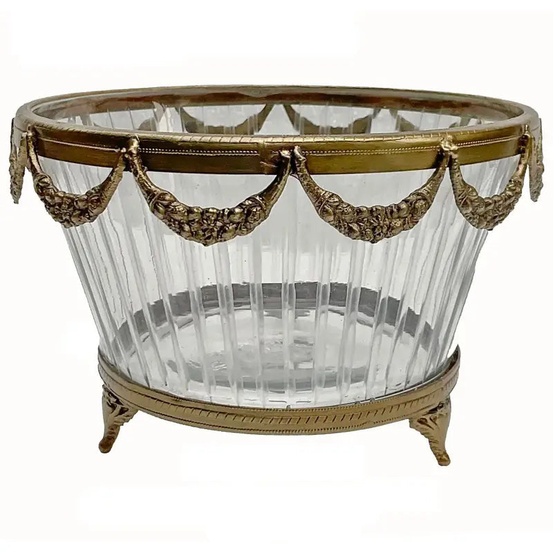 Antique Gold Bowl With Garland Detail