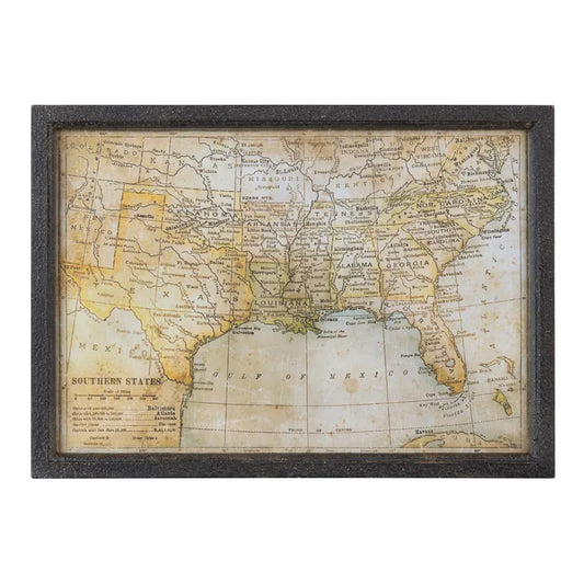 Framed Map of The South