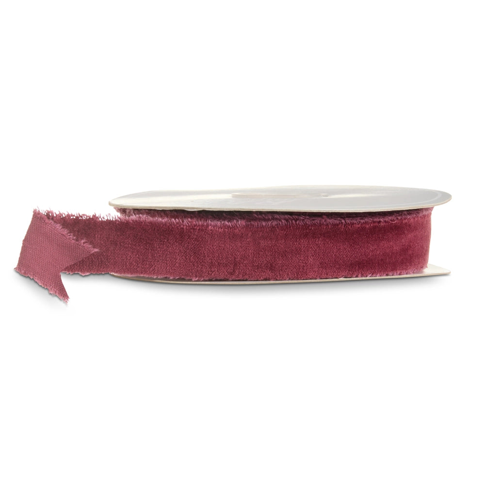 1" X 10 Plum Torn Edge Ribbon