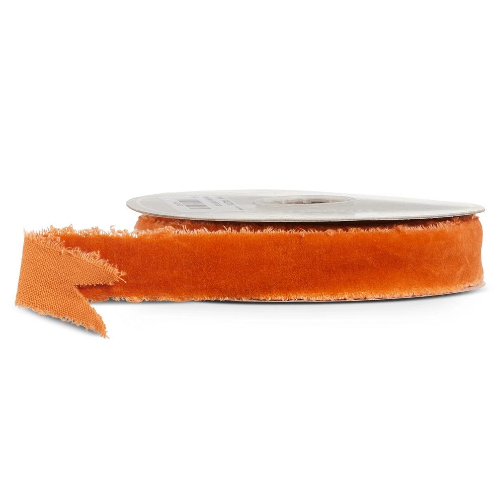 1" X 10 Orange Torn Edge Ribbon