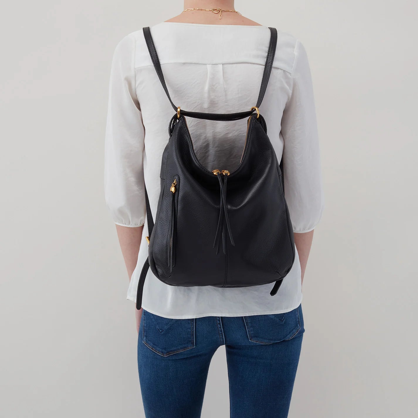 Merrin Backpack/Shoulder Bag - Black