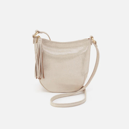 Lexi Crossbody Metallic Leather | Sand Shimmer