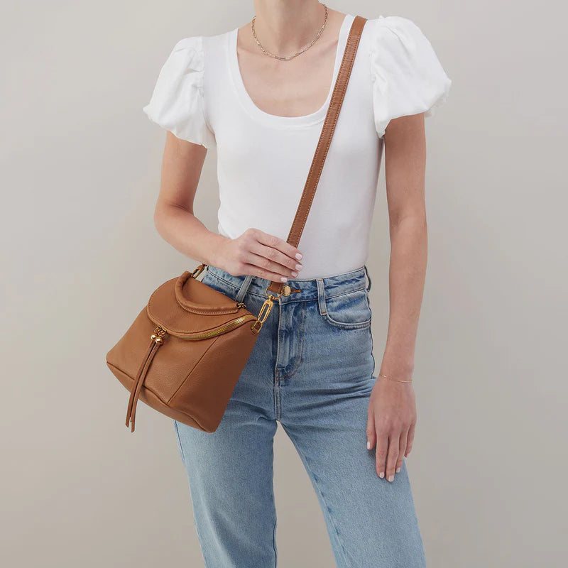Fern Top Handle Satchel - Warm Honey