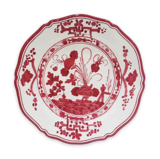 VIDA Faenza 9" Salad Plate - White and Red