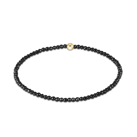Faceted Hematite 2mm Bead Bracelet