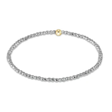 Bright Silver Faceted Hematite 2mm Bead Bracelet