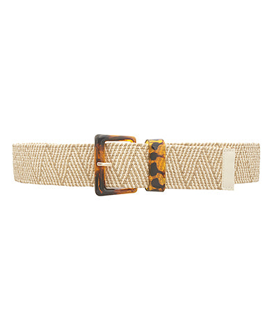 Tortoise Buckle Straw Belt