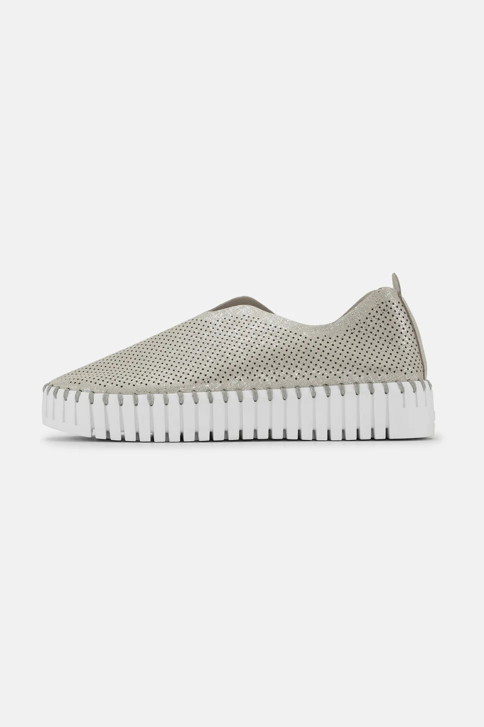 Platform Tulip Glitter - Silver