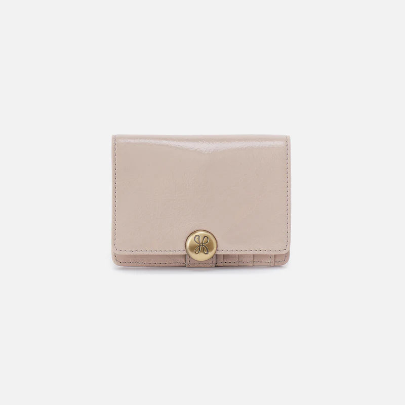 Hutton Small Wallet Gloss Leather | Stone Gloss