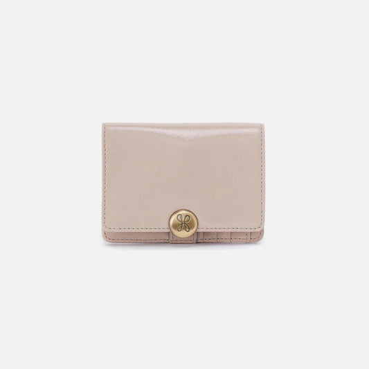 Hutton Small Wallet Gloss Leather | Stone Gloss