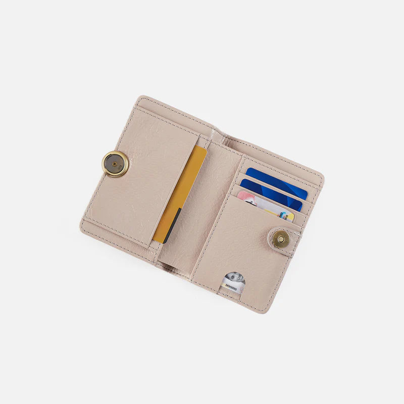 Hutton Small Wallet Gloss Leather | Stone Gloss