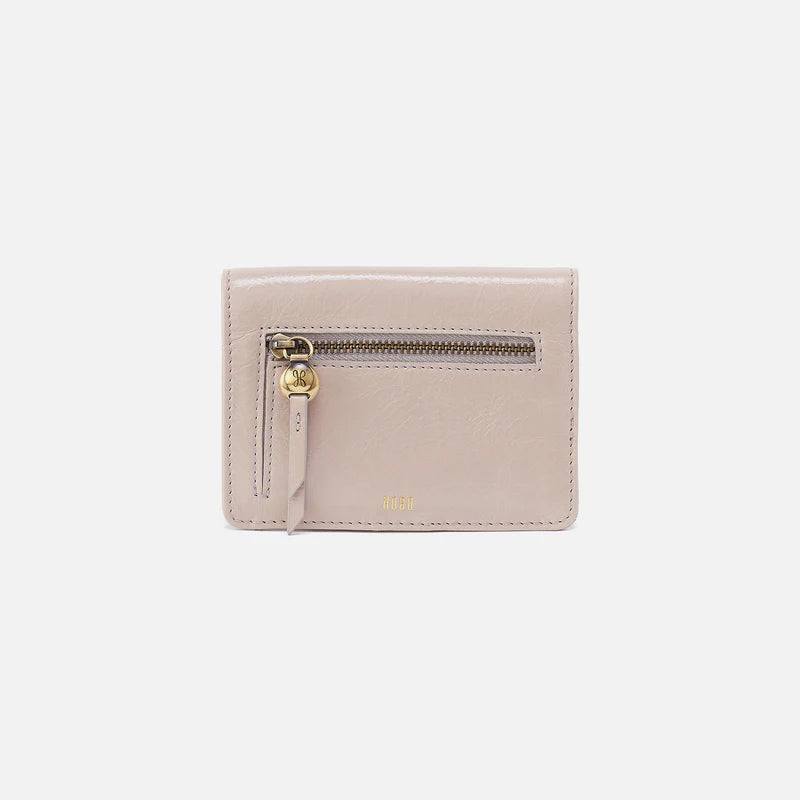 Hutton Small Wallet Gloss Leather | Stone Gloss