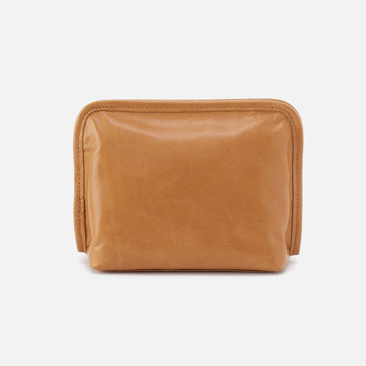 Beauty Cosmetic Pouch Polished Leather Natural