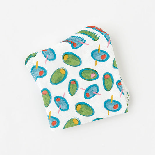 Olive Cocktail Napkins