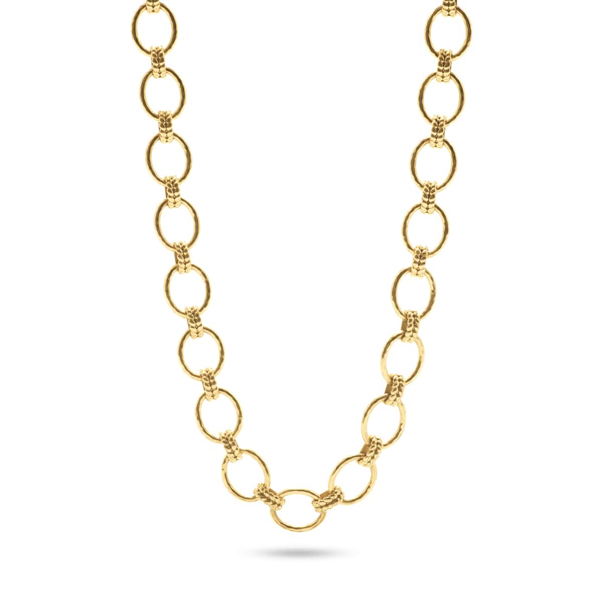 Cleopatra Grande Link Necklace, 16"+2'' - Gold