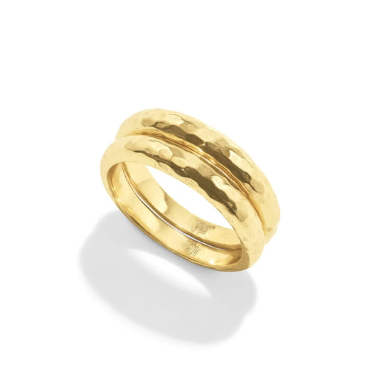 Cleopatra Slice Stacking Ring Set - Gold