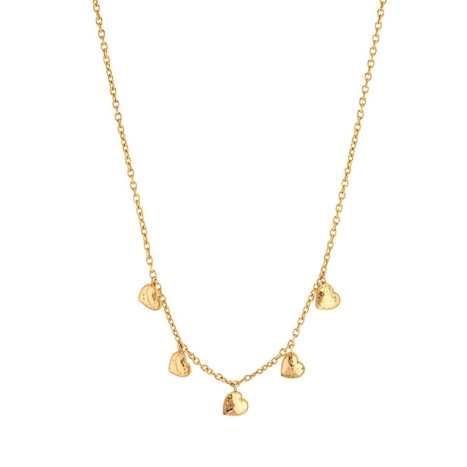 Heart Multi-Station Necklace - Gold