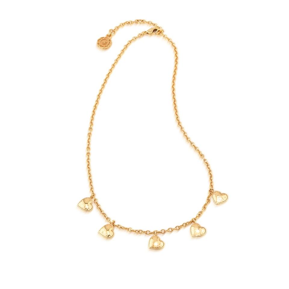 Heart Multi-Station Necklace - Gold