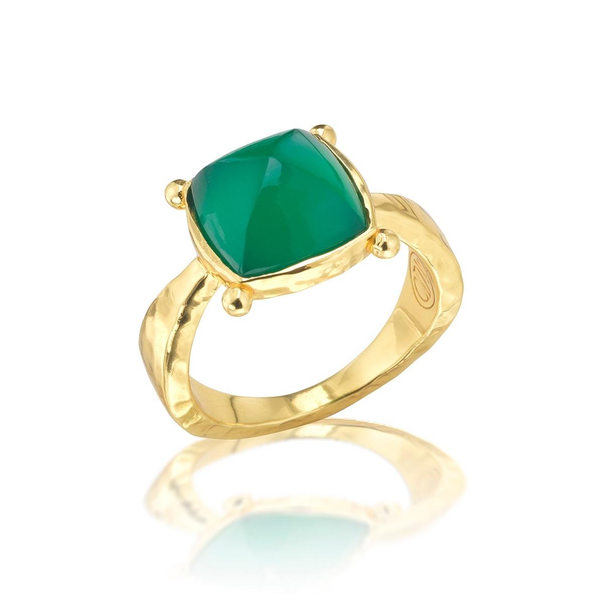 Gem Ring - Green Onyx