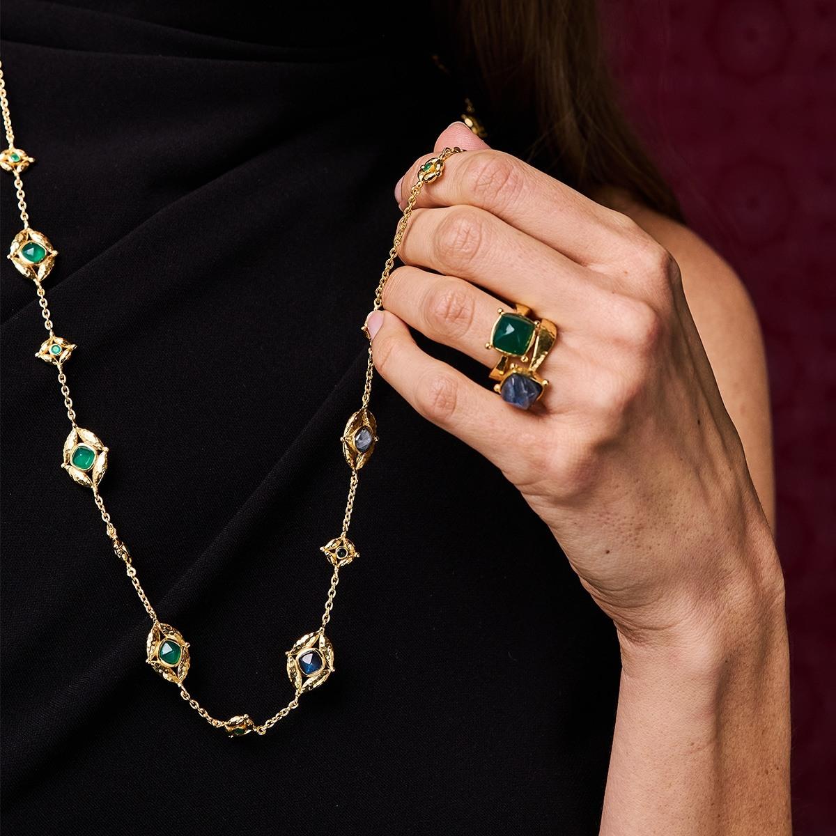 Gem Ring - Green Onyx