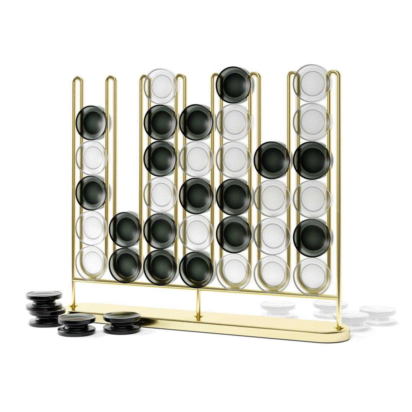 Connect 4 Game Stax 4 in a Row Home Decor Display: Brass