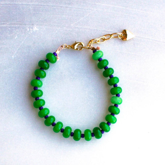 Candy Stone Beaded Bracelet: Green