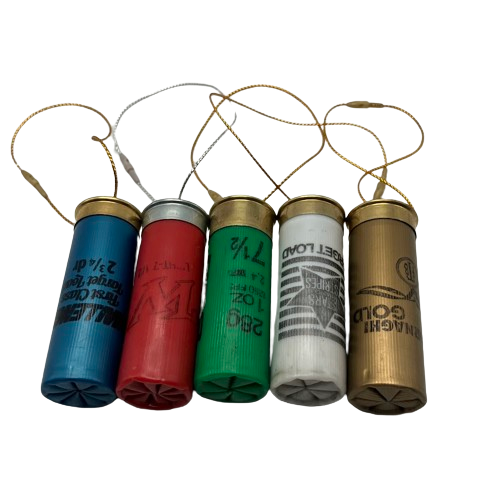 Shotgun Shell Christmas Ornaments (5 pack) : Hollow Shells Assorted Pack