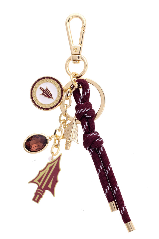 Florida State Seminoles Cluster Bag Charm in Garnet