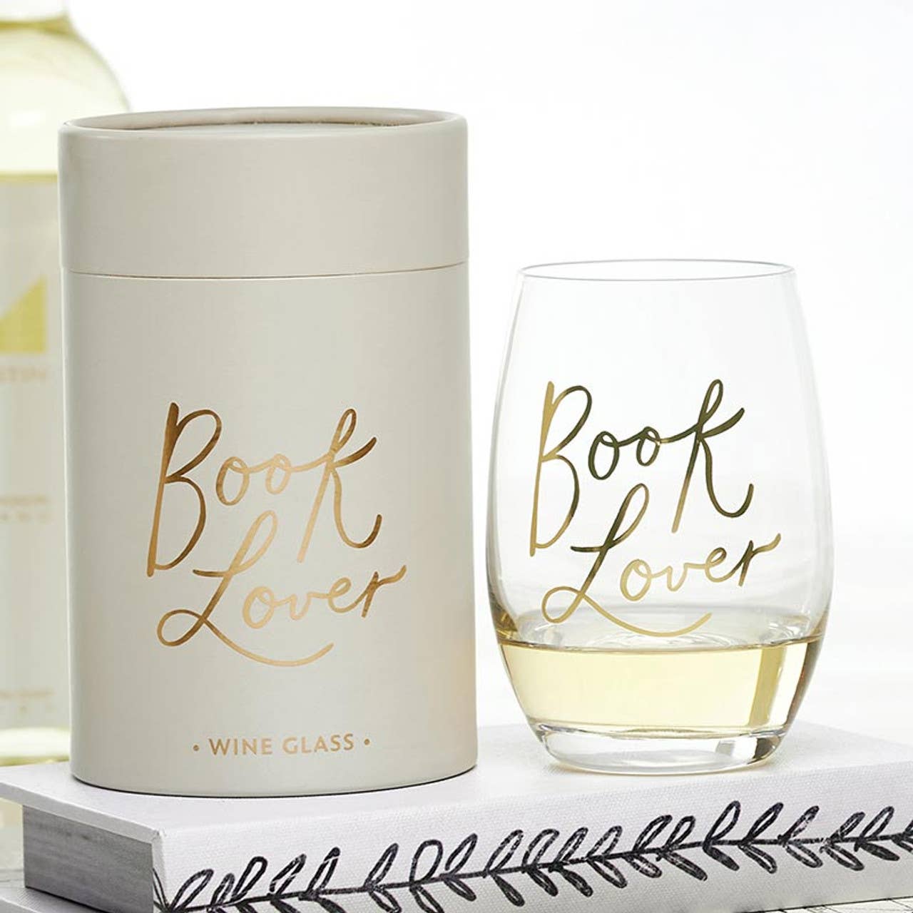 Stemless Wine Glass - Book Lover: Material
