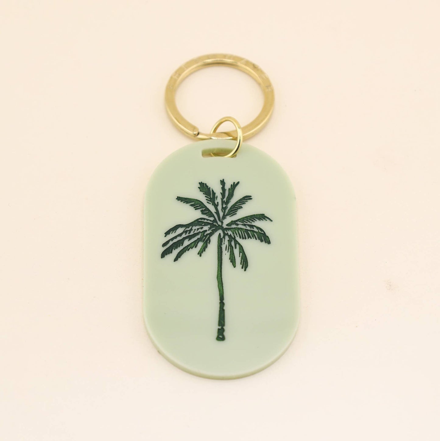 Palm Tree Icon Pill Keychain