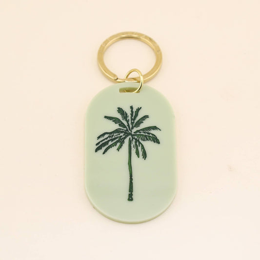 Palm Tree Icon Pill Keychain