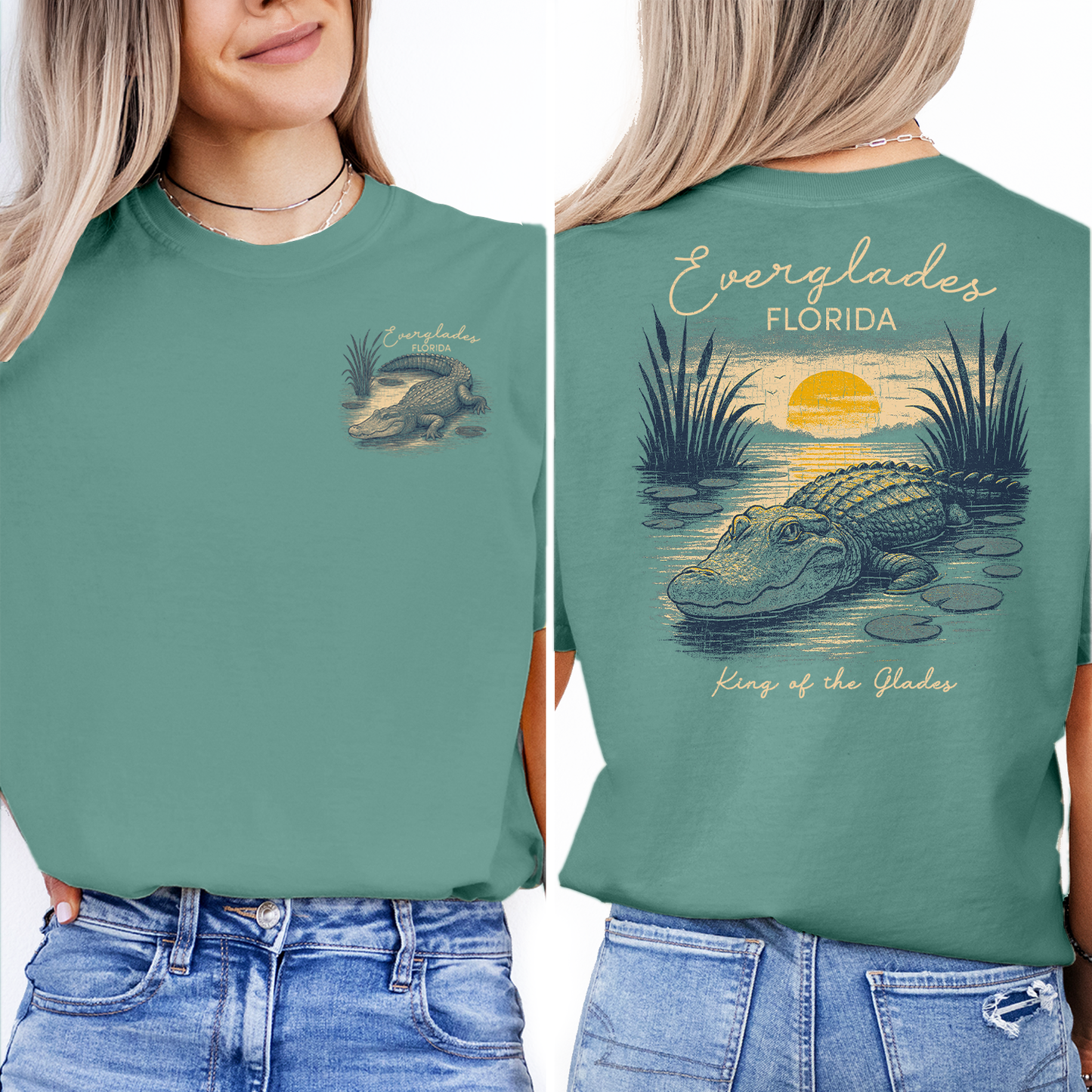 Everglades Gator Tee  "Swim at Your Own Risk"