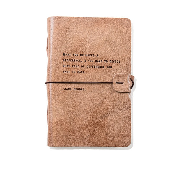 What You Do Makes a Difference Leather Journal