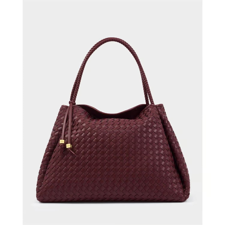 NOVA HAND WOVEN LARGE SHOULDER BAG | Cherry Mixed