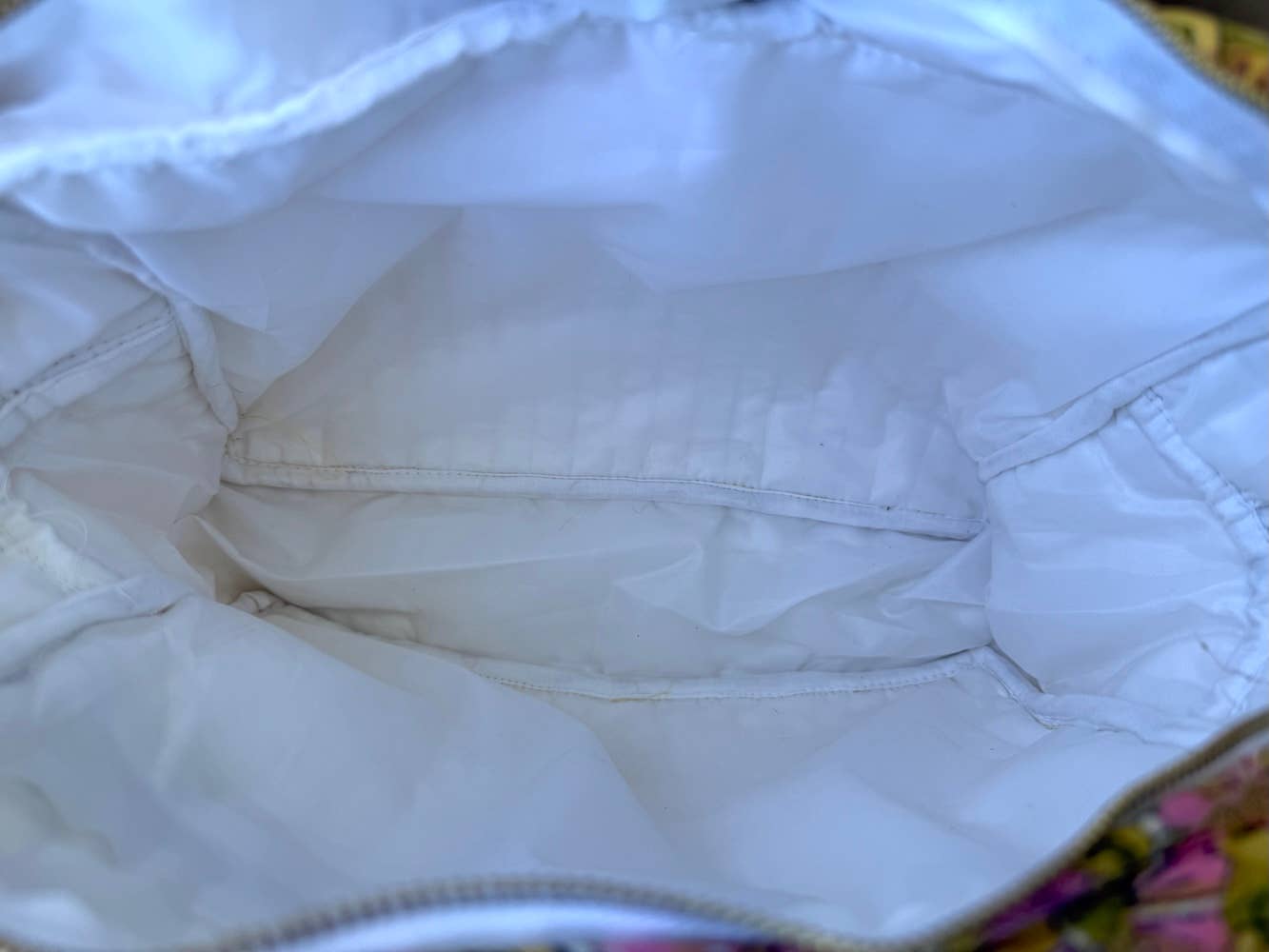 Large Block Printed Travel Bags Mustard Floral