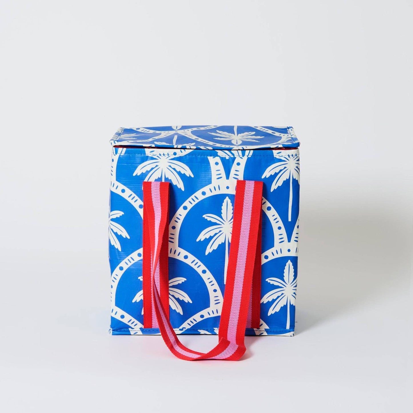 Medium Insulated Tote – Blue Palm