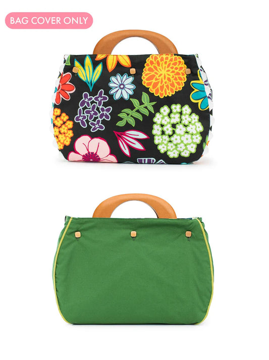 BAG COVER Dazzle Flower & Solid Green